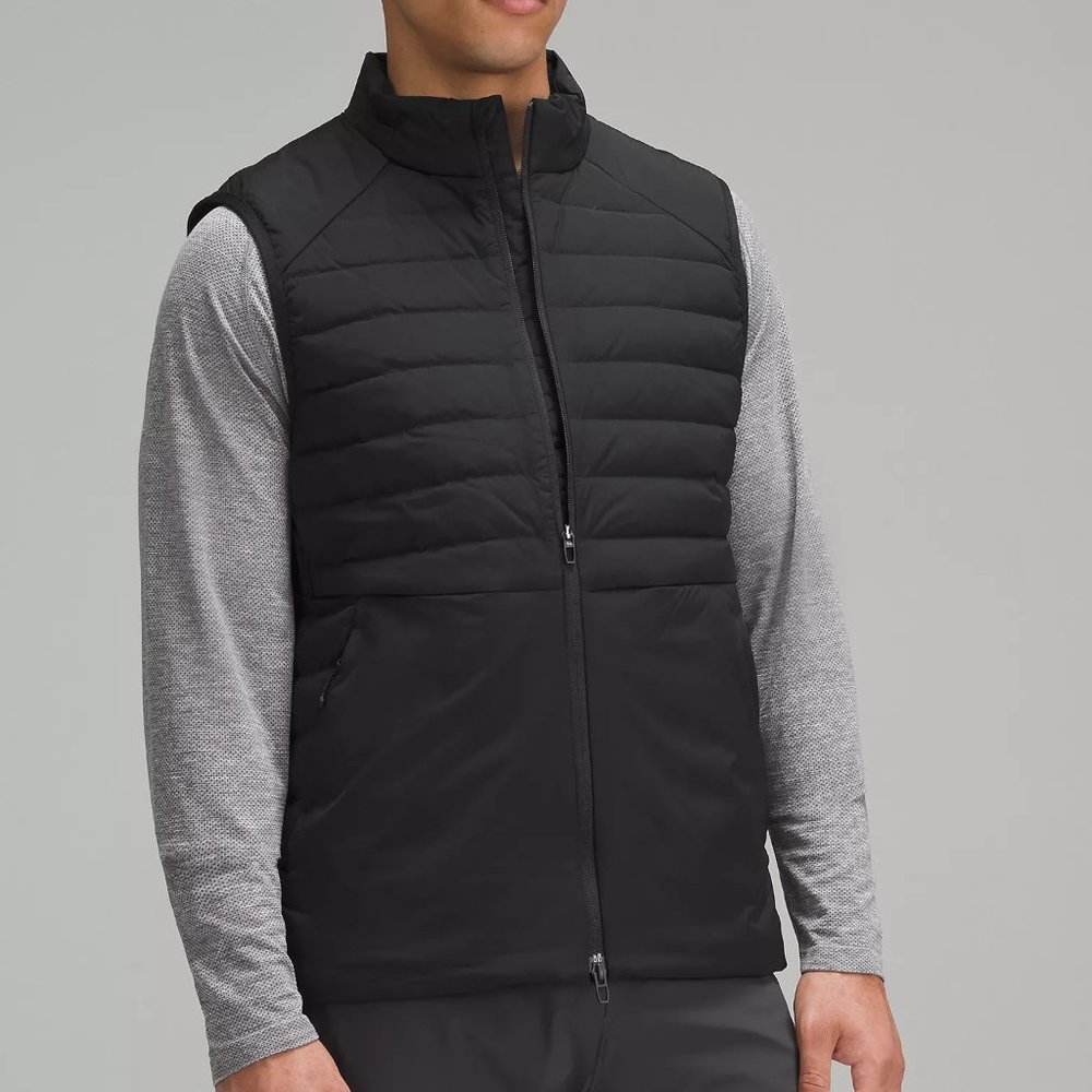 Lululemon Down For it All Black Vest Mens Large